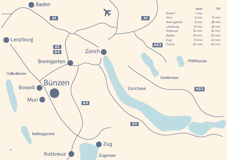 Lageplan Bünzen Dorfstrasse 21